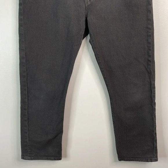 LEVIS 501 Cropped Jeans Black Premium Big E Button Fly High Waisted Size 32x26 - Picture 4 of 13